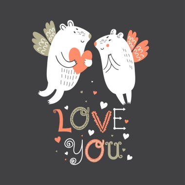 Sevgililer Günü tebrik kartı. 