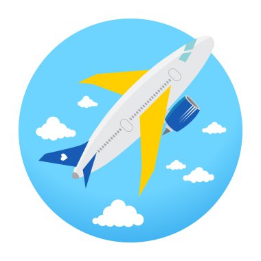 bulutlu gökyüzü düzlemde. 