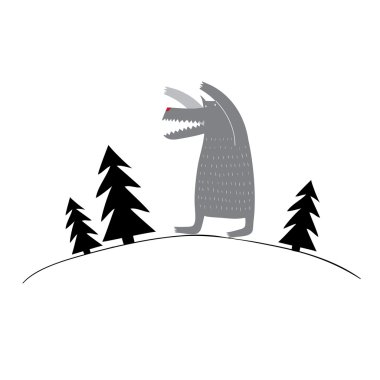 Ormandaki çizgi film kurdu..