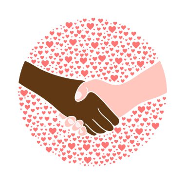 Elini sıkmak, siyah ve beyaz adam.