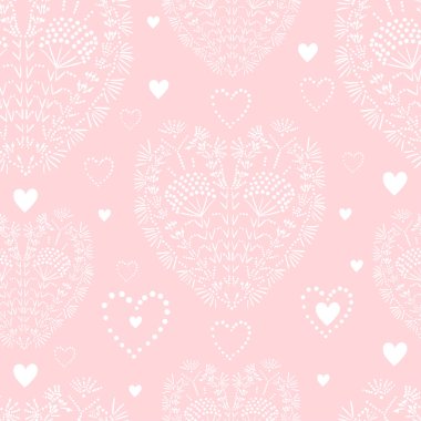 Sevgililer günü kalpleri desenle seviyorum.