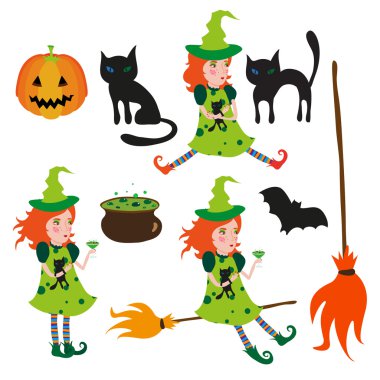 Cadılar Bayramı nesneleri çizim