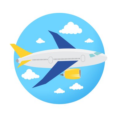 bulutlu gökyüzü düzlemde. 