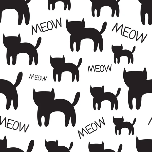 Χαριτωμένο μοτίβο χωρίς ραφή με γάτες. — Διανυσματικό Αρχείο