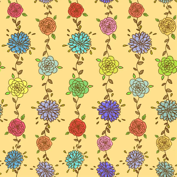 Ilustrace vzor květy — Stockový vektor