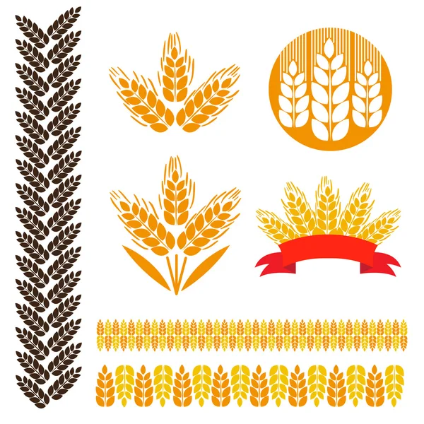 Пшениця встановити ілюстрація — стоковий вектор