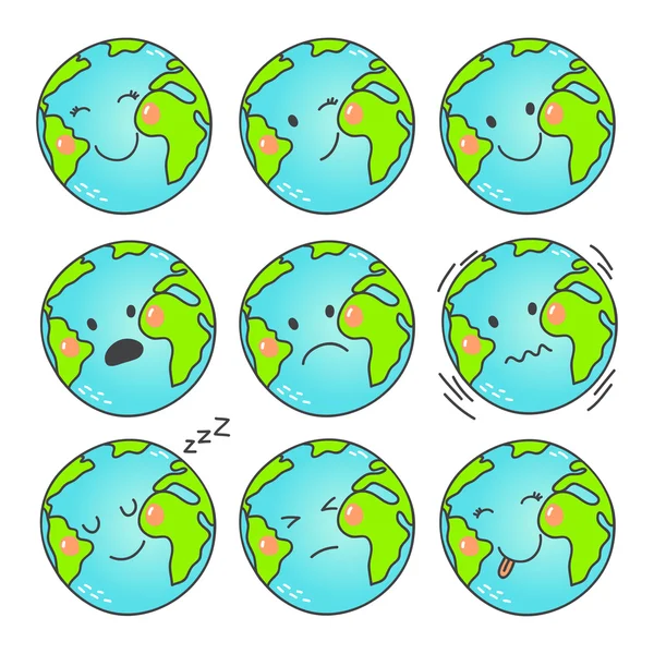 Симпатичный смешной земной шар — стоковый вектор