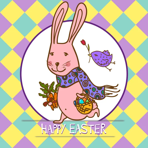 Ilustración conejito de Pascua — Vector de stock