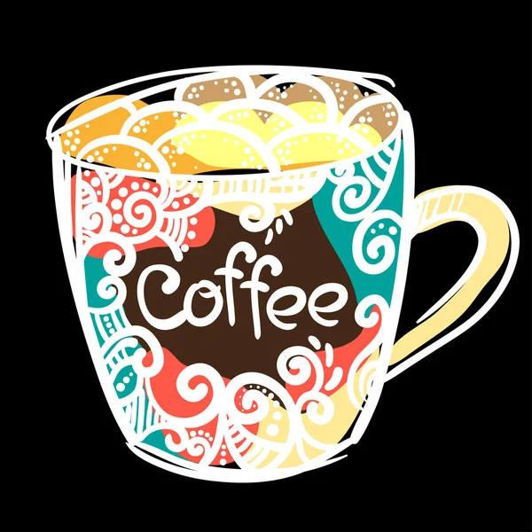 Illustration till kaffekopp — Stock vektor