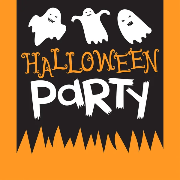 Glücklich halloween party text design — Stockvektor