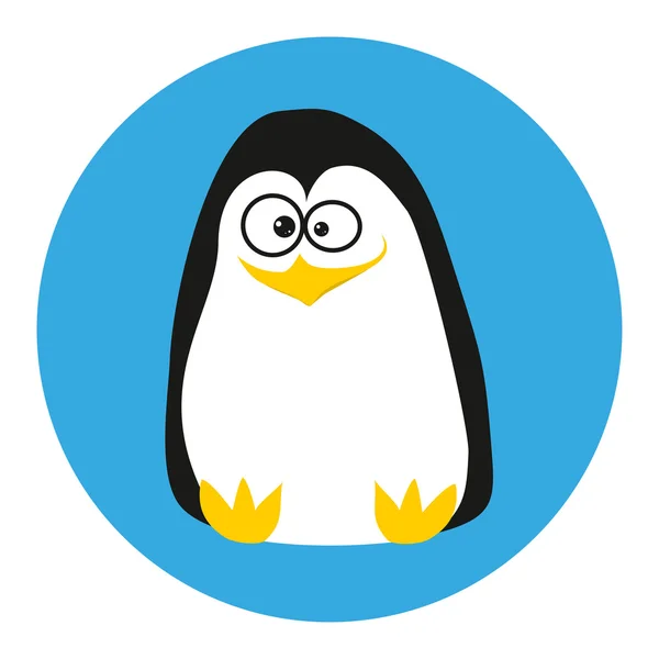 Sevimli çizgi penguen — Stok Vektör