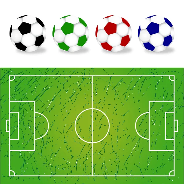 Soccer or football set — Stock Vector