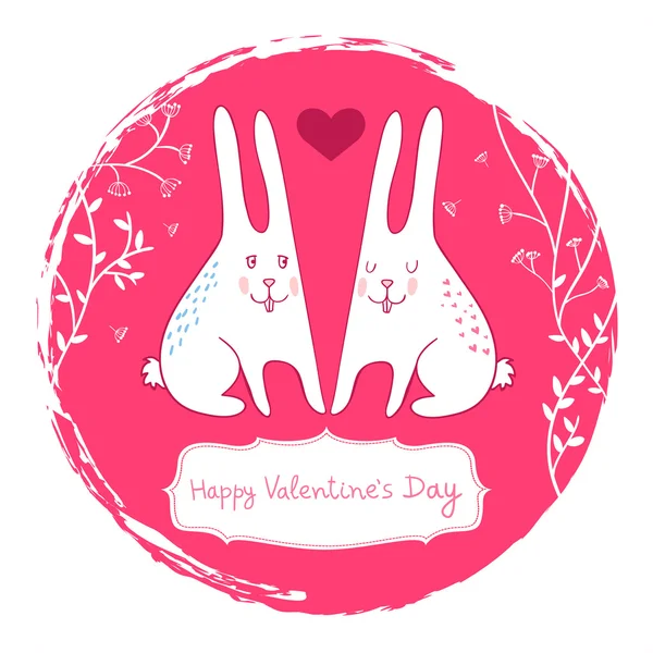 Legrační králíků v lásce — Stockový vektor