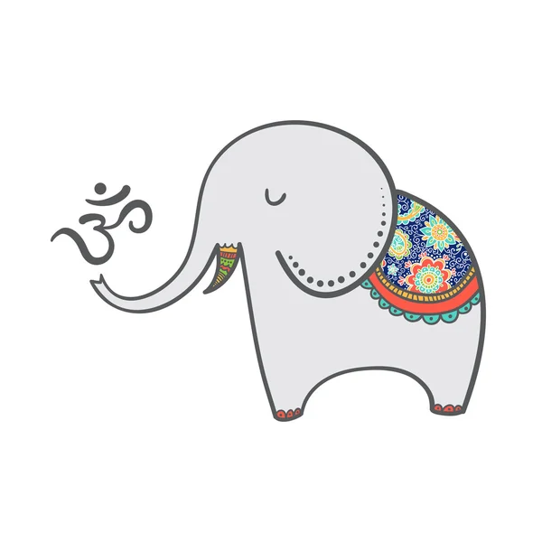 Cartoon orientaliska elefant — Stock vektor