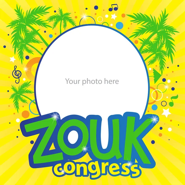 Zouk no cartaz do congresso —  Vetores de Stock
