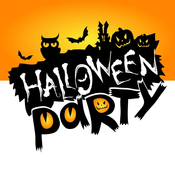 Fröhliche Halloween-Party-Texte — Stockvektor