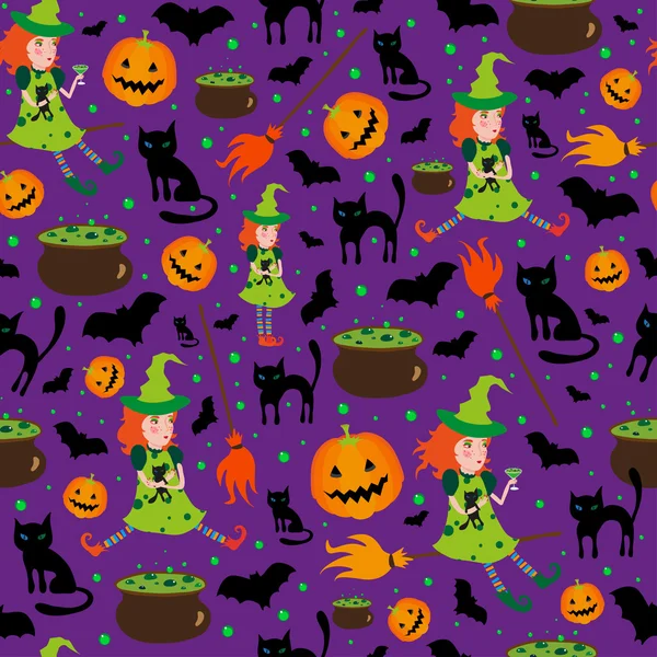 Halloween ilustração padrão —  Vetores de Stock