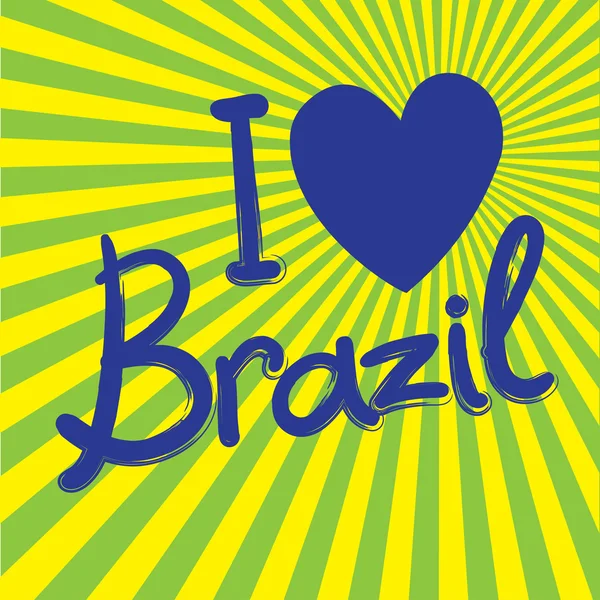 I love Brazil  illustration — Stock Vector