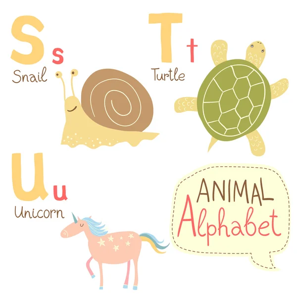 Alphabet zoo mignon — Image vectorielle