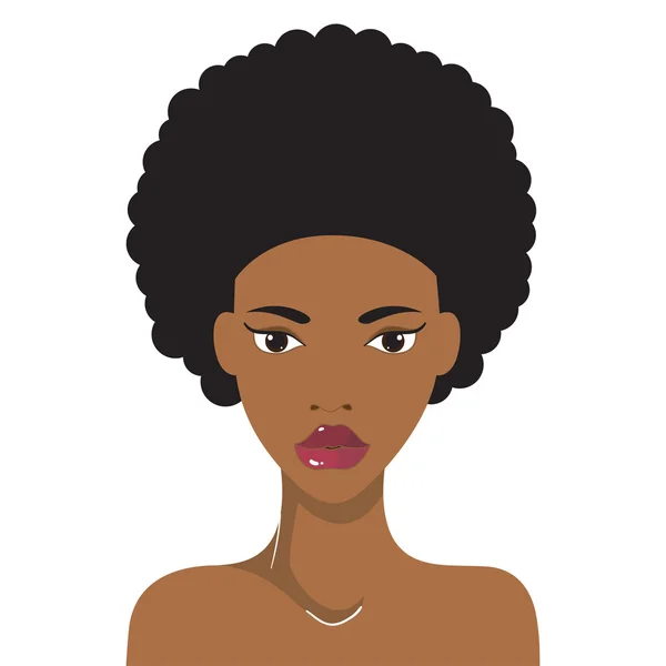 Hermosa mujer afroamericana — Vector de stock