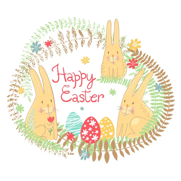 Happy Easter greeting card — Stock Vector