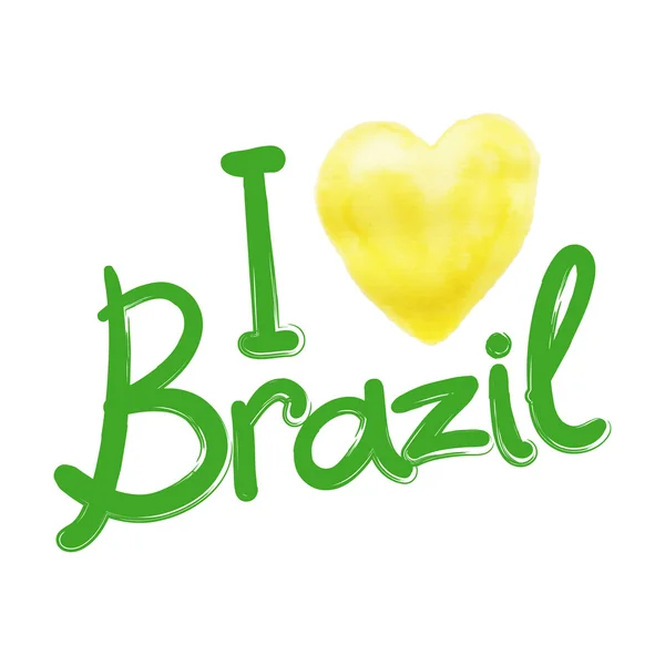 I love Brazil  illustration — Stock Vector