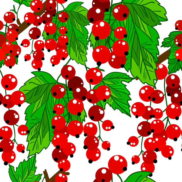 Background from redcurrants illustration