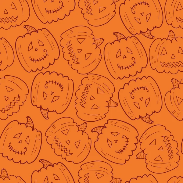 Halloween Hintergrund mit lustigen Kürbissen. — Stockvektor