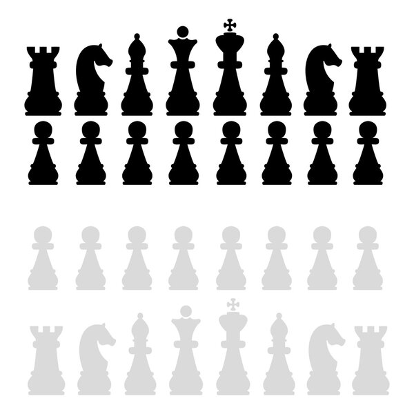 Chess pieces silhouette