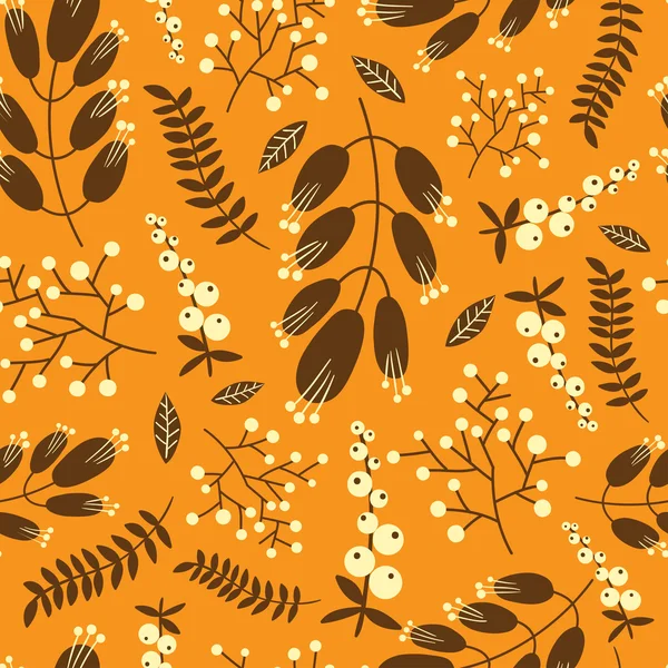 Pattern with decorative flowers. — Stock Vector