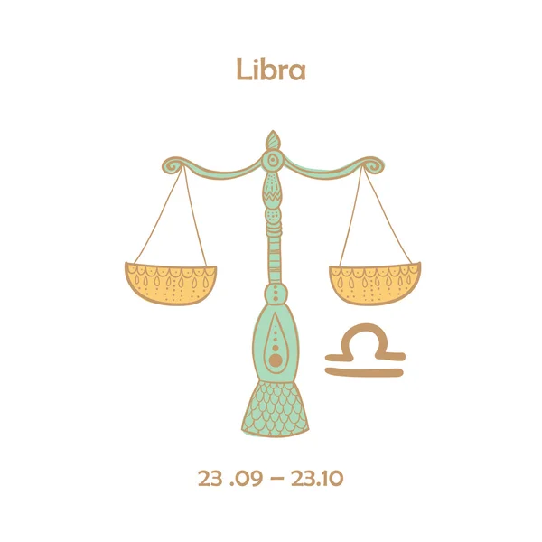 Signo del zodiaco lindo - Libra . — Archivo Imágenes Vectoriales