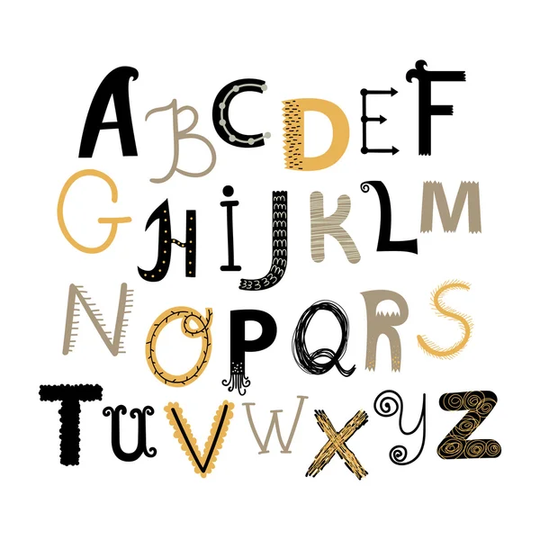 Ensemble alphabet icônes — Image vectorielle