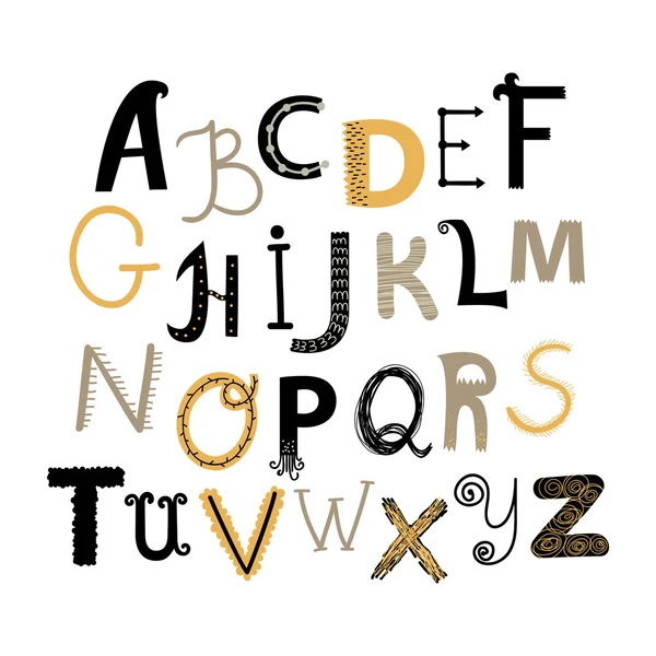 Alphabet setzt Symbole — Stockvektor