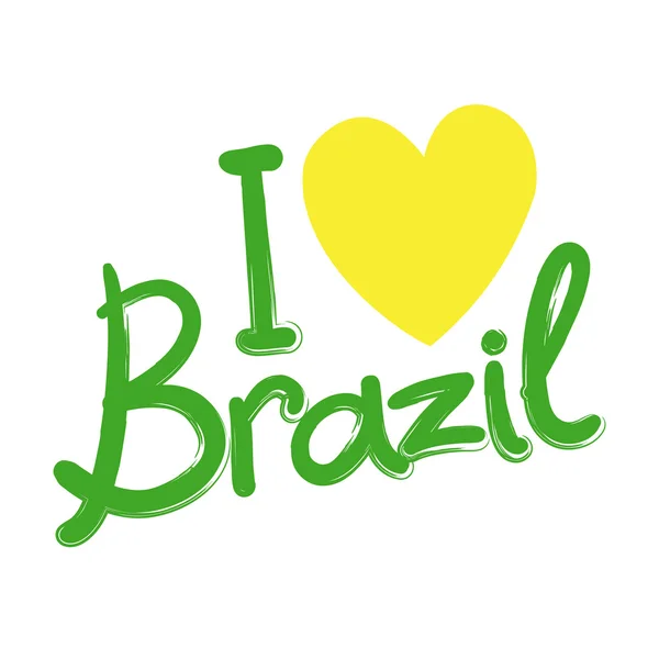 I love Brazil  illustration — Stock Vector