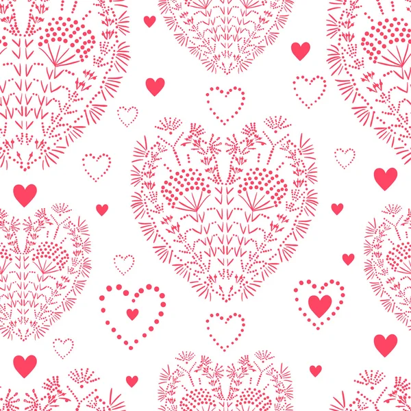Amour motif Saint-Valentin avec des coeurs . — Image vectorielle