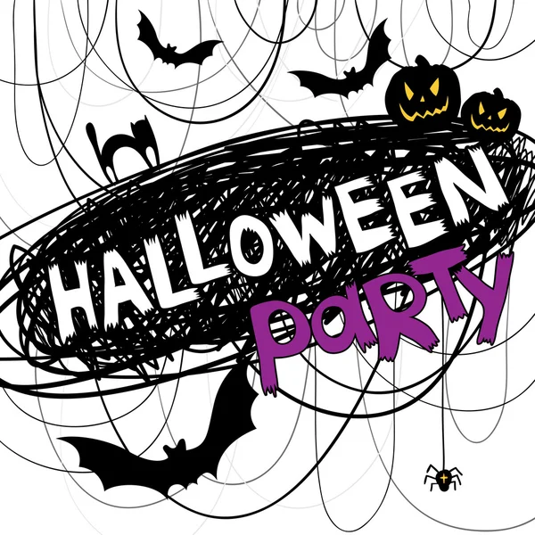 Fröhliche Halloween-Party-Texte — Stockvektor