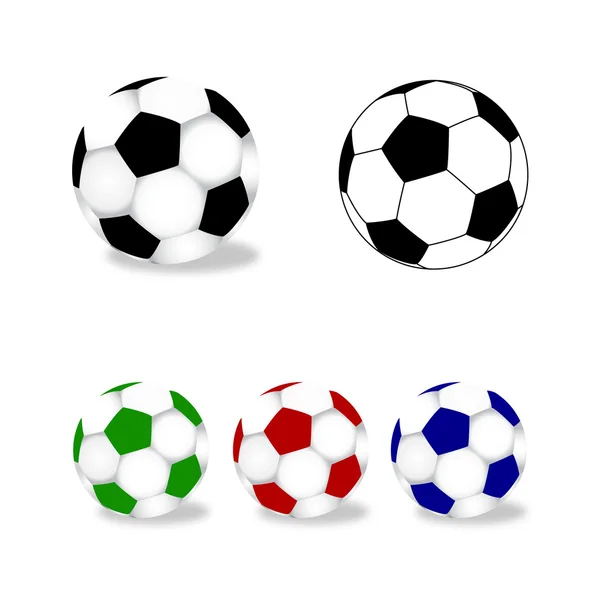 Piłka nożna i piłka nożna zestaw — Wektor stockowy