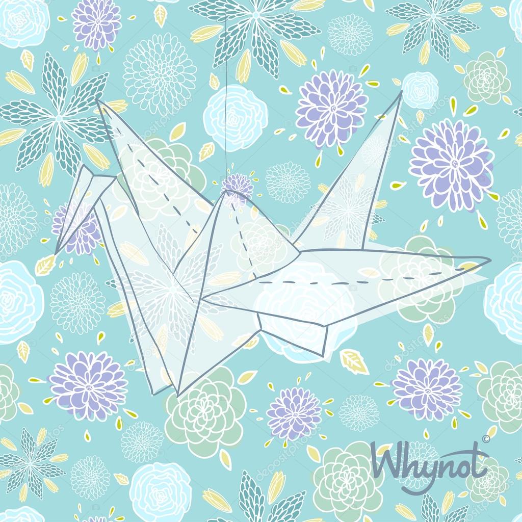 Origami paper crane Stock Vector by ©whynotme.cz 108894522