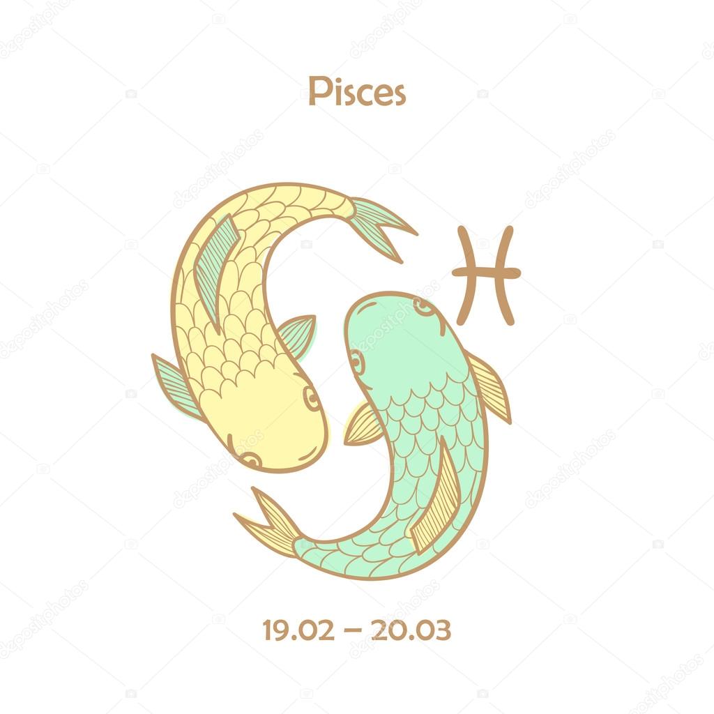 Cute Pisces Zodiac Symbol Pisces symbol cute for astrology lovers
