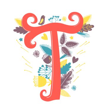  çiçek ve kuş ile mektup t