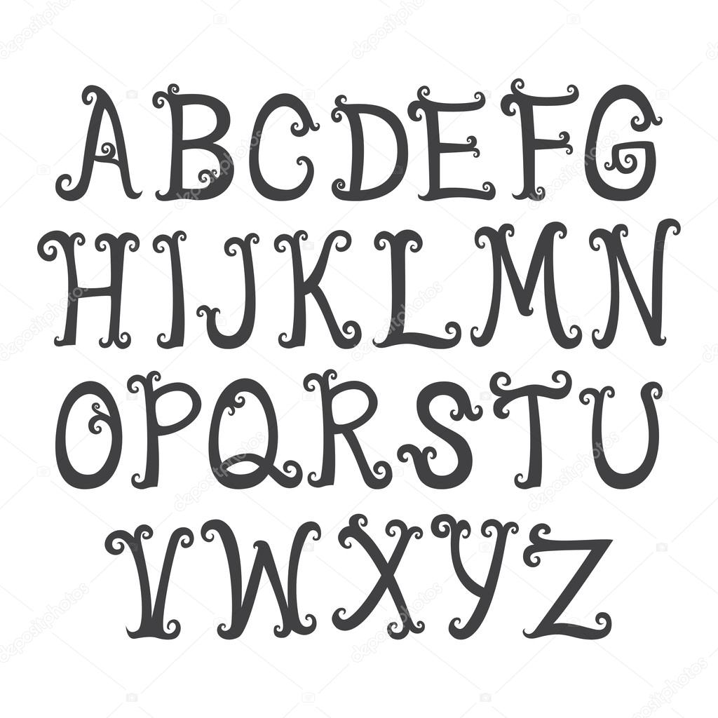 Black alphabet stylish font. Stock Vector by ©whynotme.cz 109800364