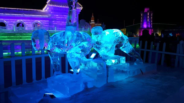 Harbin Ice Festival sculpture — Stock Photo, Image
