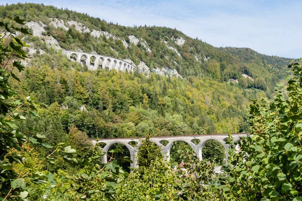 Viadutos Morez Nas Montanhas Jura França — Fotografia de Stock