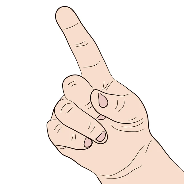 Zeigefinger einer Hand des Kindes. — Stockfoto