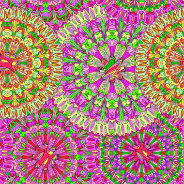 Renkli seamless modeli mandala,-ebilmek var olmak kullanılmış için duvar kağıdı, web sayfası arka planı, yüzey dokuları desen doldurur.