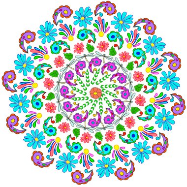 Soyut swirls, yaprakları yeşil yaprakları 