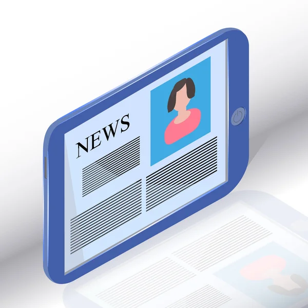 News Generic Tablet Ancorman News — Stock Photo, Image