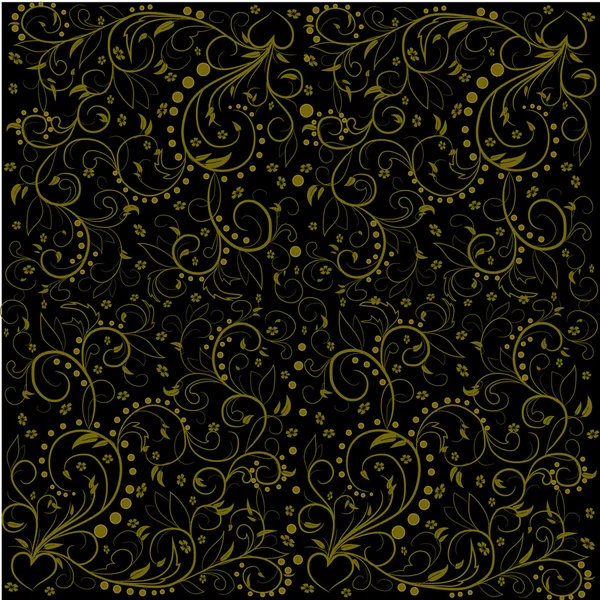 Pattern with golden leaves