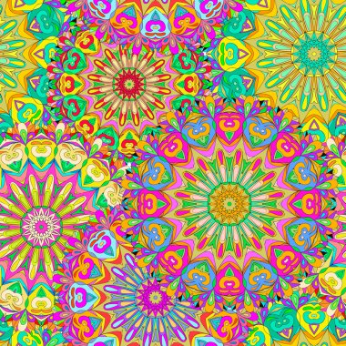 Renkli seamless modeli mandala