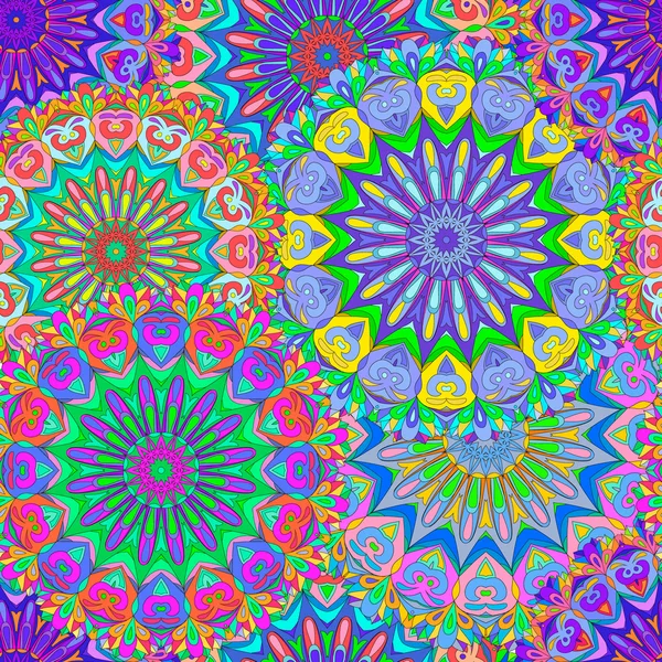 Mandala padrão sem costura colorido Imagens De Bancos De Imagens